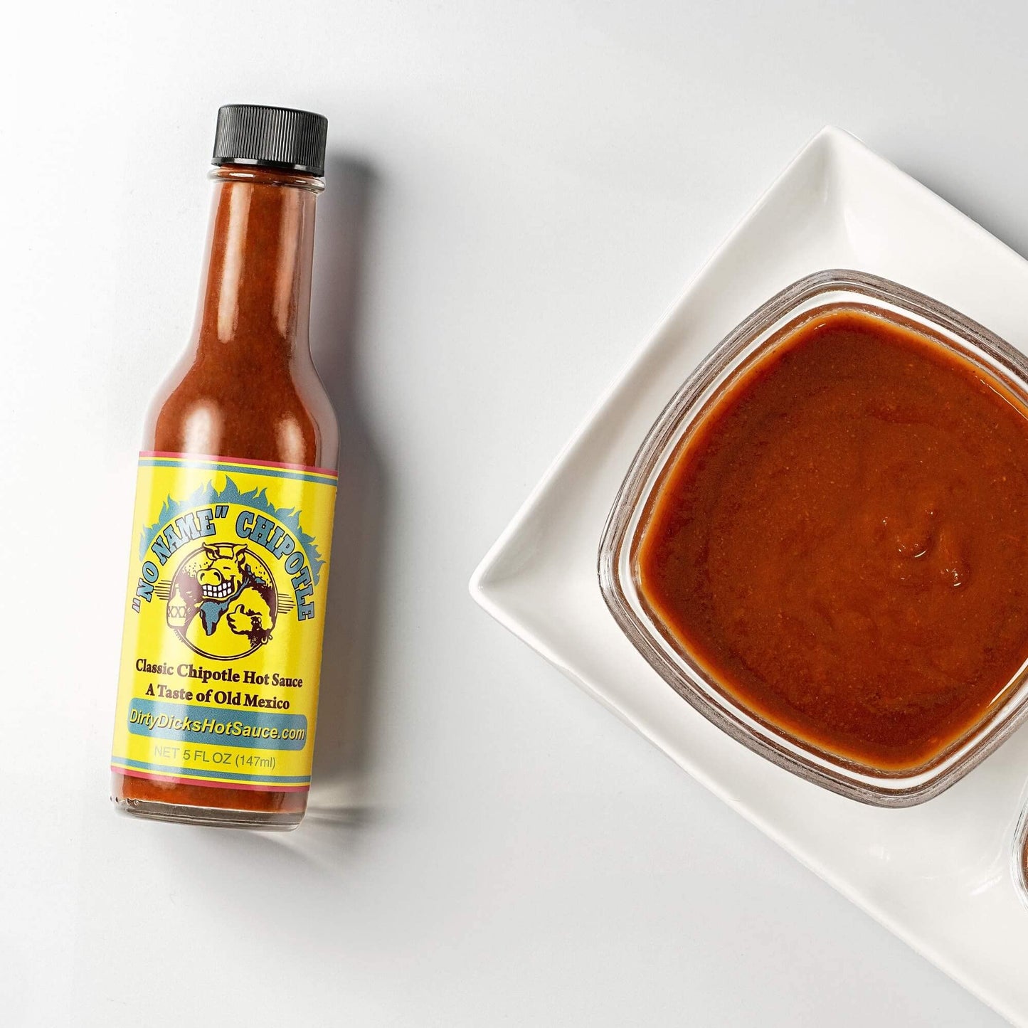 Dirty Dicks No Name Chipotle Hot Sauce, 5 Fl Oz - Smoky Mole-Style Flavor With A Spicy Kick (Pack Of 1)