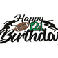 Happy 12Th Birthday Football Cake Topper 12 Twelve Years Old Rugby Player Scene Cake Decoration For Kids Sport Theme Twelveth Bi
