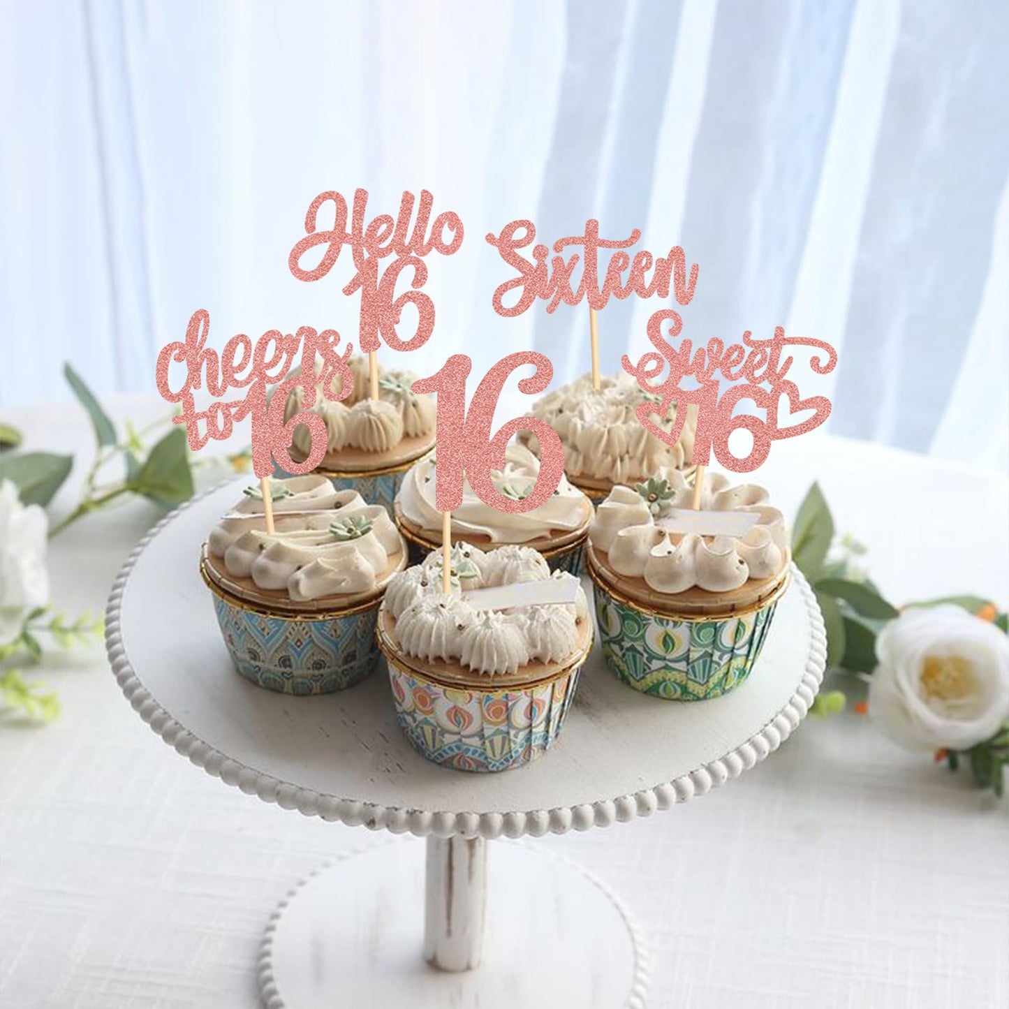 Keaziu 25 Pack Holy Shit You Are 16Th Cupcake Toppers Sweet Sixteen 16 Happy 16 Cupcake Picks For 16Th Birthday Wedding Annivers
