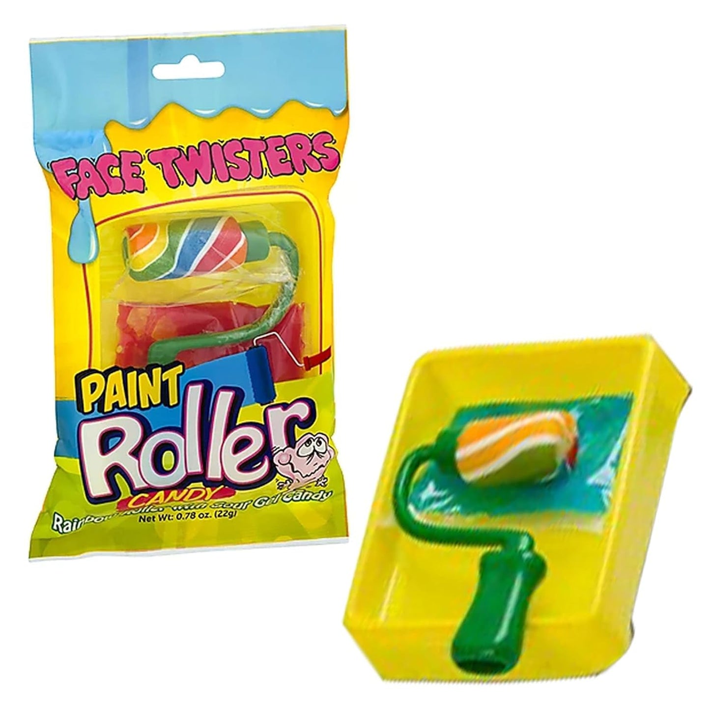 Face Twisters Paint Roller Candy - Gift Pack of 4, 0.78 oz. Bags By Lyzas Sweets & Treats