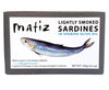 Matiz Sardines Lightly Smoked, 4.2 oz, Imported from Spain, 5 Pack