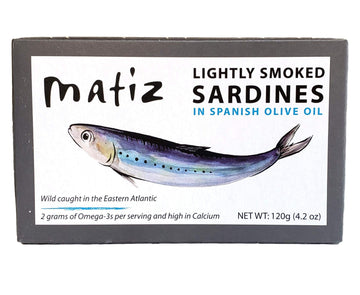 Matiz Sardines Lightly Smoked, 4.2 oz, Imported from Spain, 5 Pack