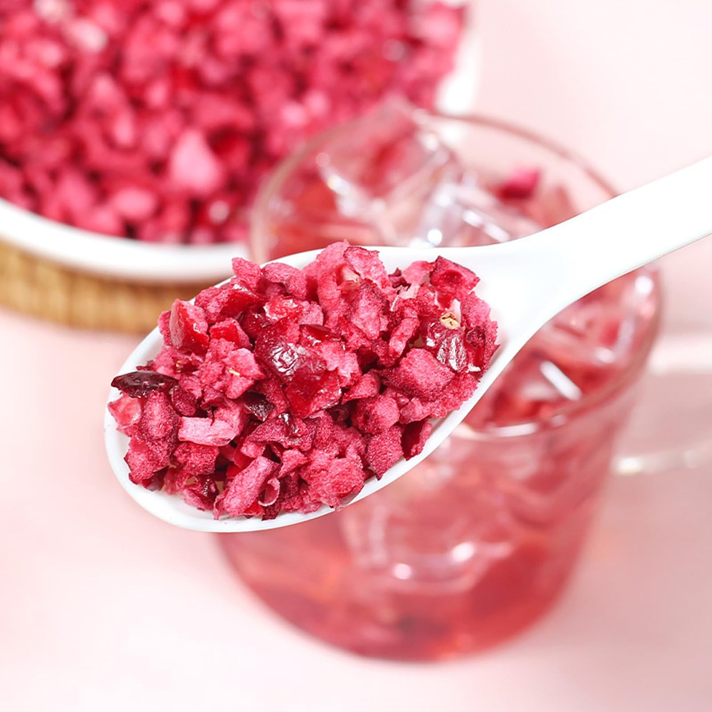 Diced Cranberries 1.76Ozfreeze-Dried Cranberries Crushed Cranberries Dried Baked Pastry Ingredients Snack50G