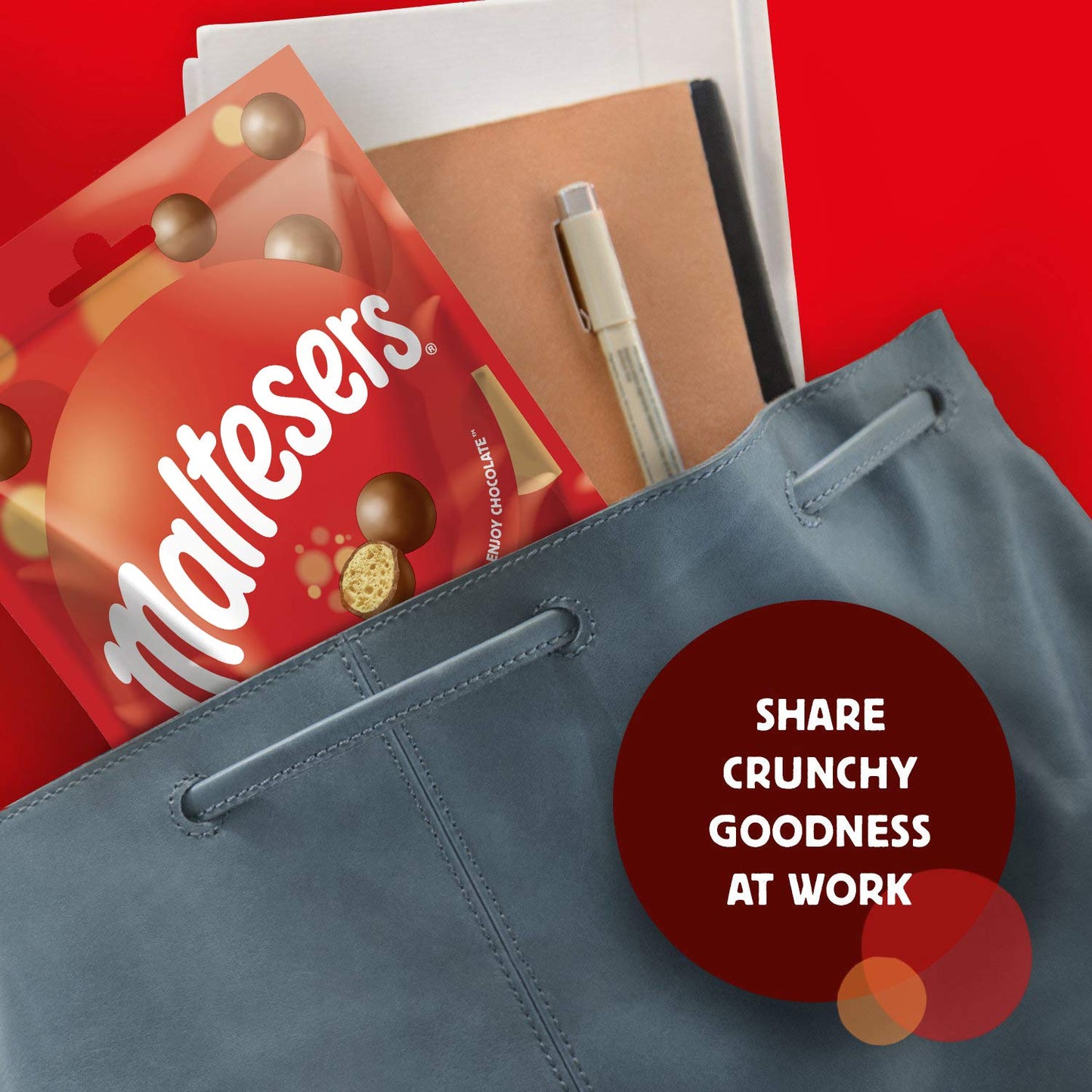 Maltesers Chocolate Pouch, 102 g, Model 361838, 37 mm Size