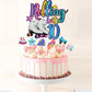 Winpogee 7Pcs Rolling Into 10 Theme Cake Toppers Sets Roller Skate Happy 10Th Birthday Themed Set Cake Decoration Girls Club Rol