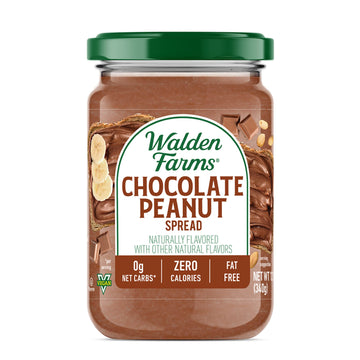Walden Farms Whipped Chocolate Peanut Spread, Fat and Calorie Free Nut Butter, Natural Fresh Roasted Nuts, Smooth and Creamy Cla