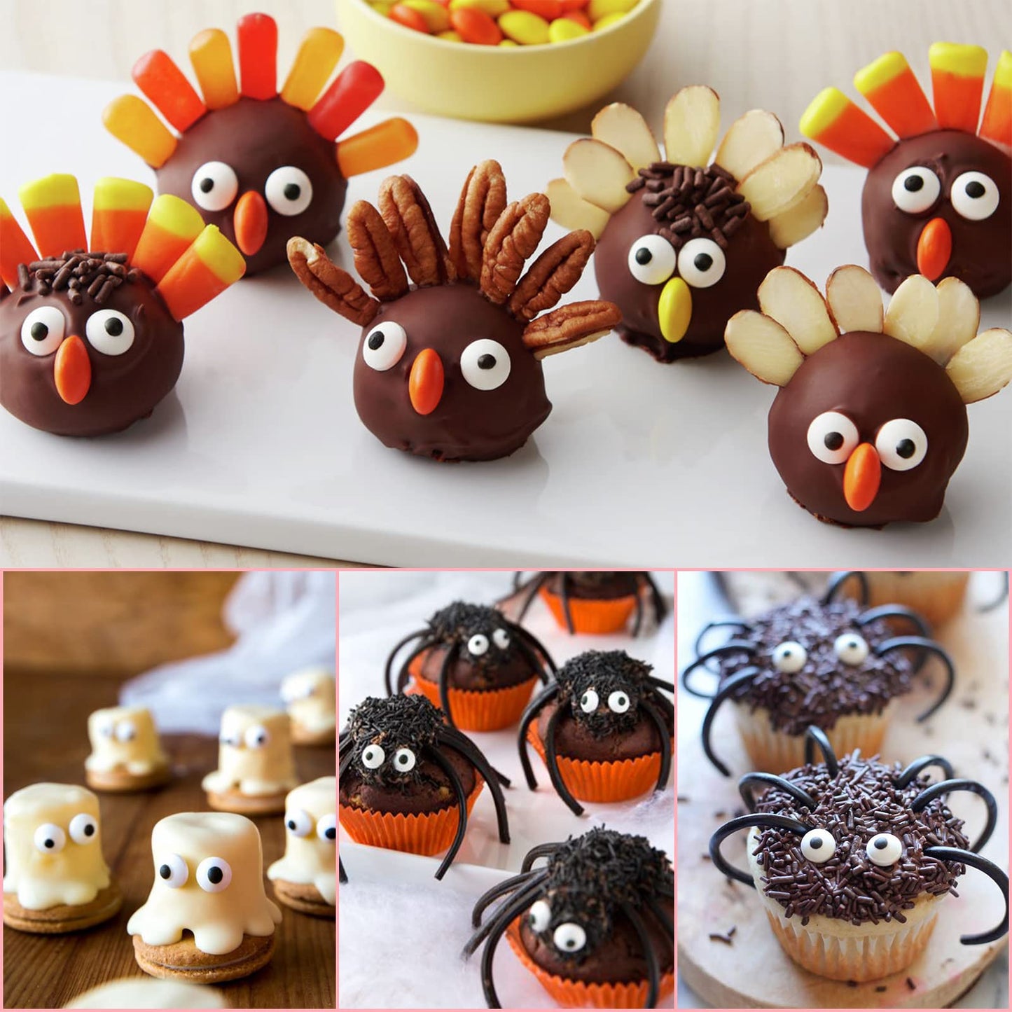 EPHVODI Candy Eyes - Edible 7mm Halloween Sprinkles for Cake, Cupcakes, Cookies, Baking Decor