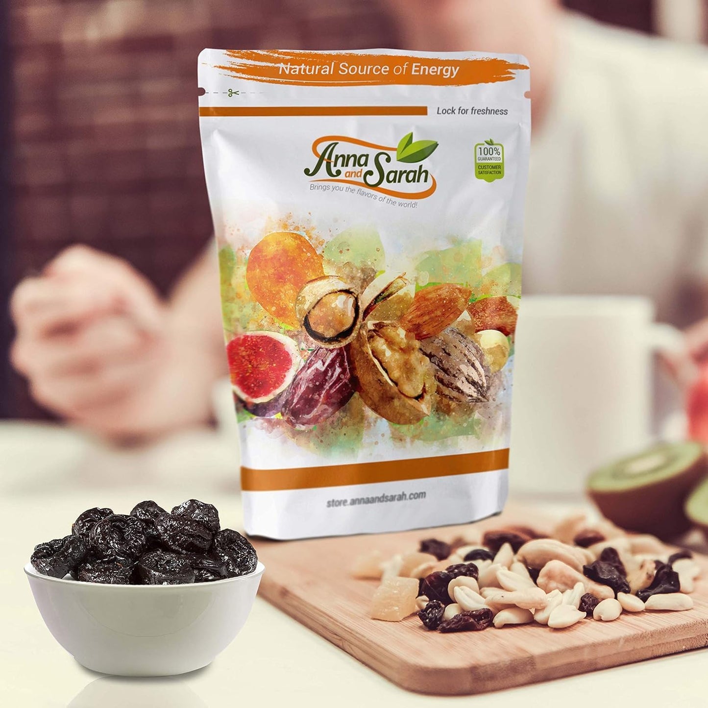 Anna and Sarah Dried Prunes Plums in Resealable Bag 1 Lb