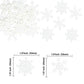 Gyufise Edible Snowflakes Cupcake Toppers - 60Pcs Wafer Paper Sprinkles for Christmas - 1.7 inches - White