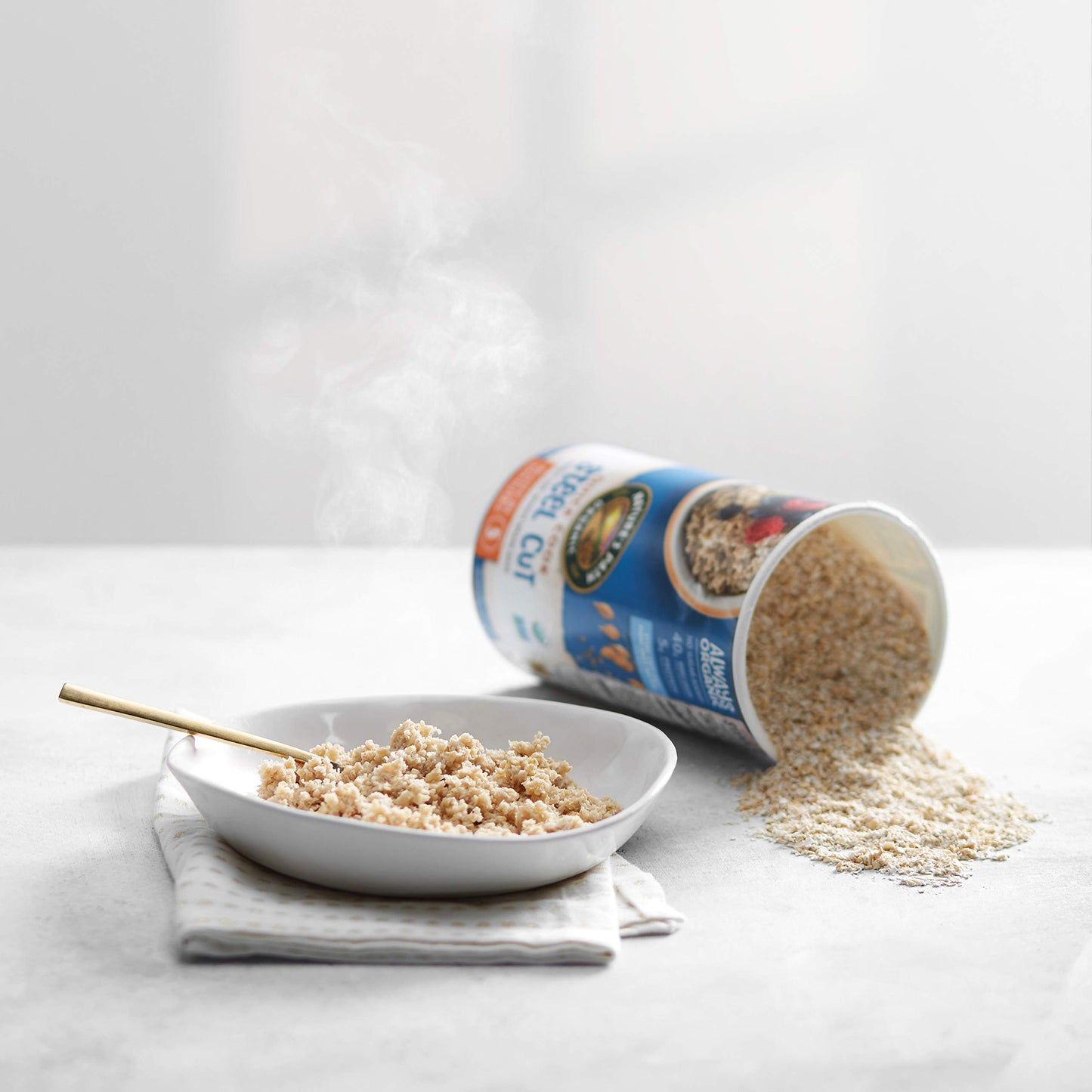 Nature s Path Organic Quick Cook Steel Cut Oatmeal, 24 oz (Pack of 6), Non-GMO