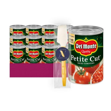 Del Monte - Lavinia Essentials Bundle: Tomatoes 12- Pack of Petite Dice Cut Canned Vegetables 14.5 oz Can + 1 Utility Prop