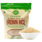 Wellsley Farms Organic Long-Grain Brown Rice | USDA Certified, Kosher, GMO-Free | Quick-Cooking, Nutty Flavor, and Versatile for