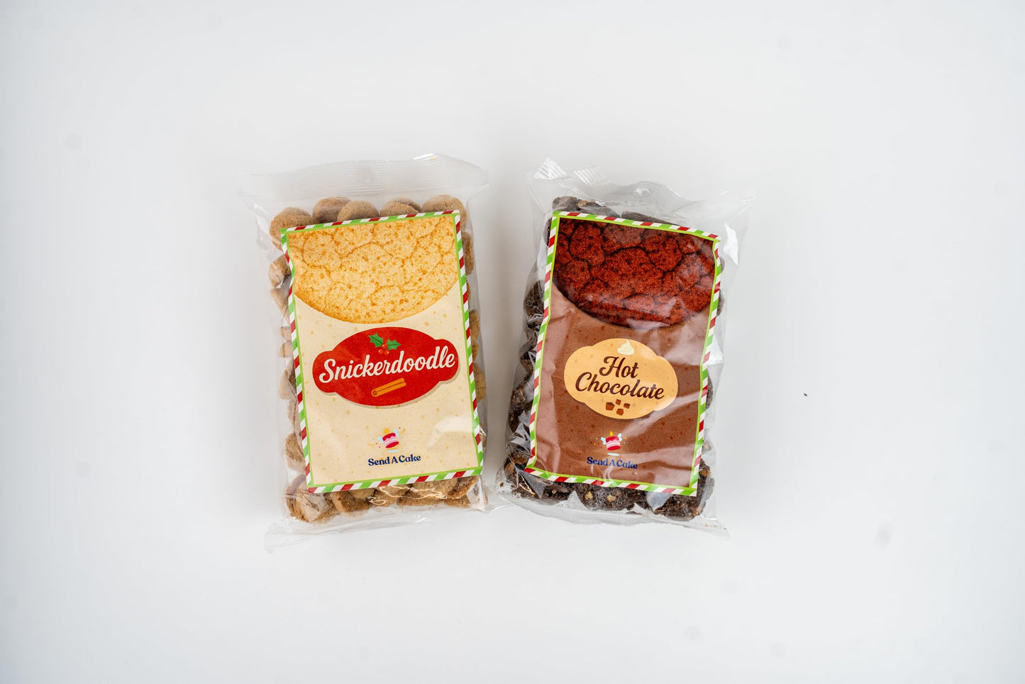 Christmas Cookie House Gift Box With 2 Cookie Flavors Inside By Send A Cake – Hot Chocolate & Snickerdoodle Sugar Cookies – Festive Holiday Gift For Women, Men, Sister, Mom, Dad, Best Friend, Mature-Themeds, Kids