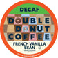 Double Donut Coffee Decaf French Vanilla Coffee Pods, Medium Roast, 24 Count, For Keurig K Cup malt-inspired