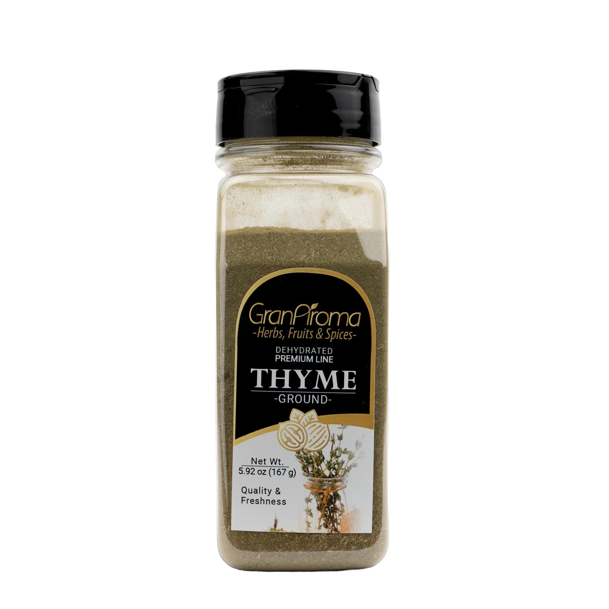 GranAroma Ground Thyme, Traditional Herb, Aromatic Spice (5.92 Ounce)