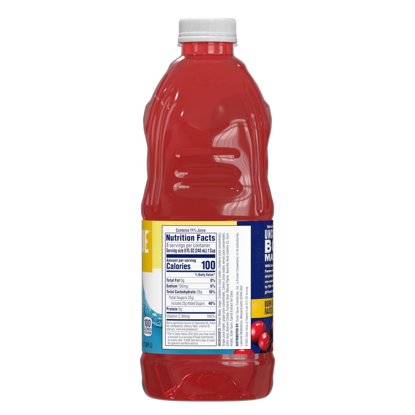 Ocean Spray Cran-Lemonade Juice Drink, 64 Fl Oz Bottle, Pack of 8