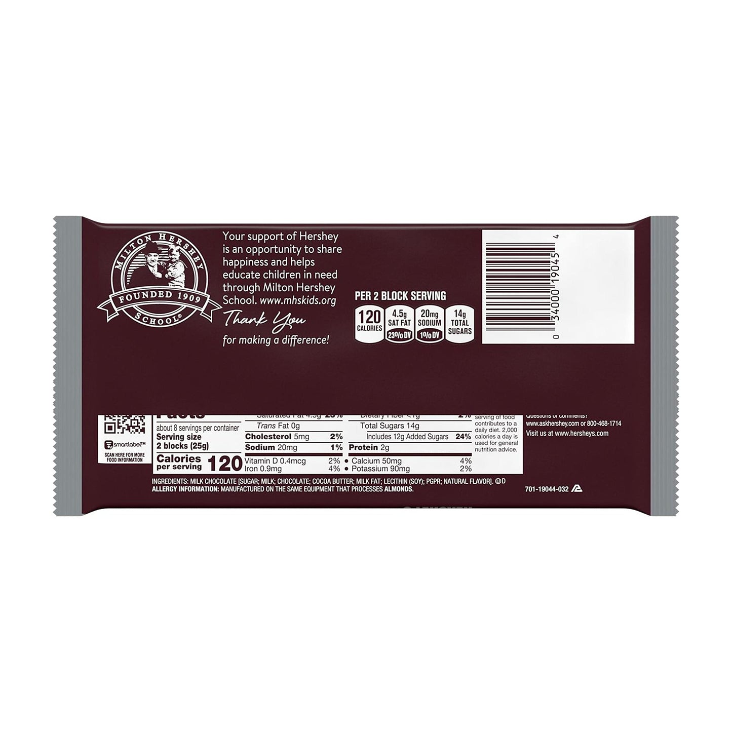Hershey'S Chocolate Candy Bar, Giant (Pack Of 12)