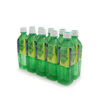Aloevine Aloe Vera Drink Original healthy juice pure with chunks of aloe l 16.9 oz. 10 pack l plant based Vegetable Korean drink
