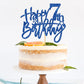 Roadsea Happy 7Th Birthday Cake Topper - Kid Girl Boy Seven Years Old Birthday Cake Supplies - 7Th Birthday Party Decorations -