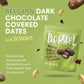 Dorrel Belgian Dark Chocolate Covered Medjool Dates Stuffed With Pistachios, Nutritious And Tasty Dark Chocolate Pistachio Nuts,