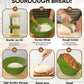 BICRET Sourdough Bread Baking Kit - 34 OZ Starter with 2 Proofing Baskets - Green
