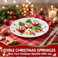 Edible Christmas Sprinkles for Cake Decorating,4 Pack 12 oz,Red White Green Gold Pearls and Christmas Confetti Trees Candy,Nonpa