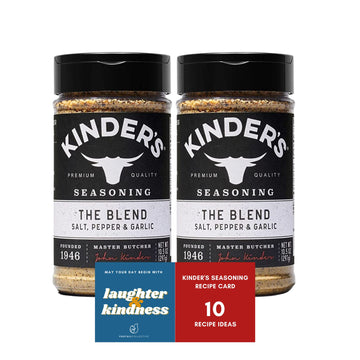 Kinders The Blend Seasonings Bundle - Two XL 10.5-ounce Bottles + 10 Recipe Ideas + Fridge Decal, Great for Grilling Meats & Mor