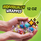 Sour Gumballs - Sour Fruit Gum - 60 Pcs Individually Wrapped Gumballs - Chewing Bubble Gum - 12 Oz Chewing Bubble Gum Balls - Co
