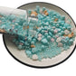 Edible Blue Ocean Mermaid Candy Sprinkles Starfish Dessert Sprinkle Shell Cake Cupcake Toppers Pearl Cookie Decorations Sweet Personalities Candy Sprinkles For Cake Decorating, 3.53 Oz