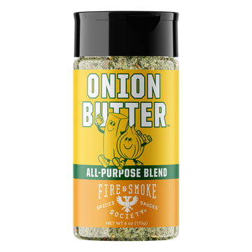 Fire & Smoke Society Onion Butter Seasoning | All Purpose BBQ Rub | 6 oz