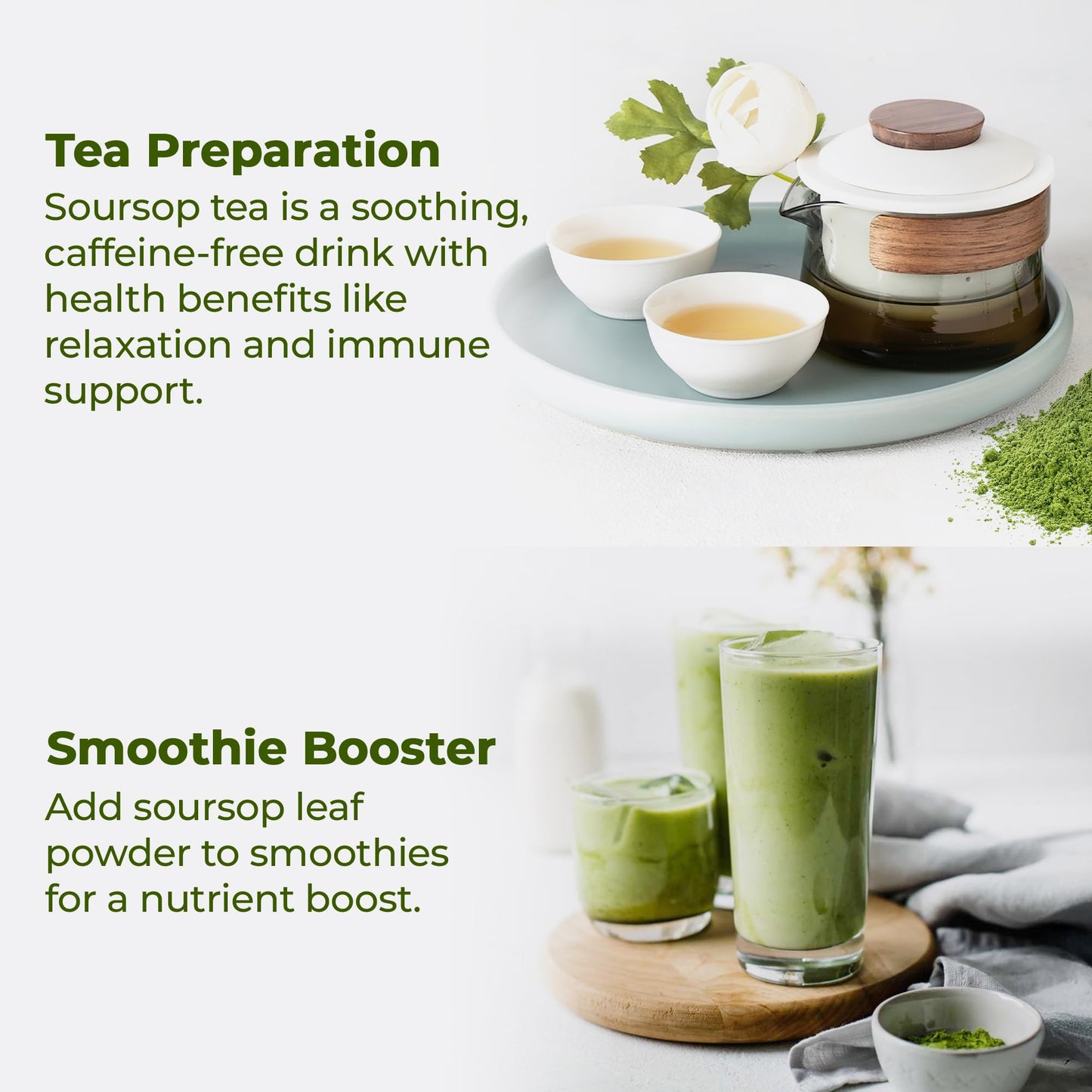 FRESHDRINKUS Soursop Leaf Powder, 100% Natural, Vegan, 1oz
