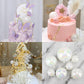 24 Pcs Balls Cake Toppers Bubble Mini Balloon Topper Pearl Insert Cupcake Diy Decoration For Wedding Anniversary Graduation Birt