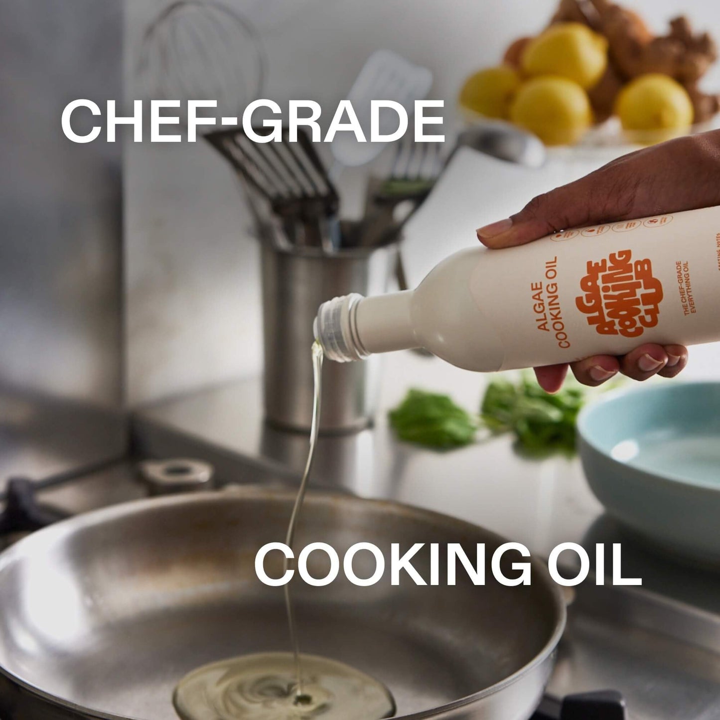 Algae Cooking Club Chef-Grade 100% Algae Cooking Oil - High Smoke Point 535F - Rich in Omega-9, Neutral Buttery Flavor - Seed-Oi