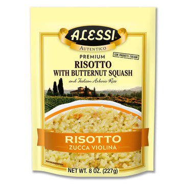 Alessi Autentico, Premium Seasoned Risotto, Italian Arborio Rice, Easy To Prepare, 8Oz (Butternut Squash, Pack Of 6)
