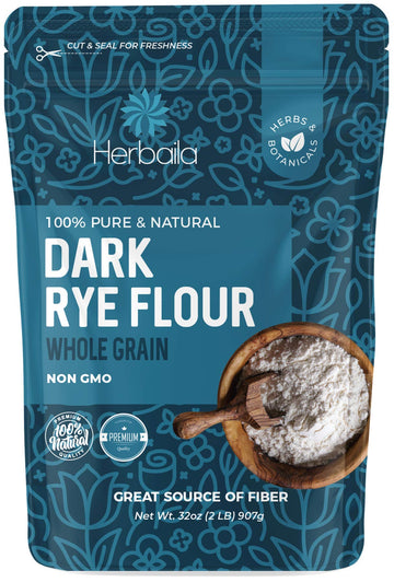 Rye Flour 2lb / 32oz, Dark Rye Flour for Bread, Pumpernickel Flour, Rye Bread Flour, Rye Flour for Baking, 100% Whole Rye Flour,