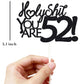 52 Cake Toppers, 52 Birthday Cake Toppers-Black Glitter, Funny 52Nd Cake Topper For Men,52 Cake Topper For Women, 52Nd Birthday