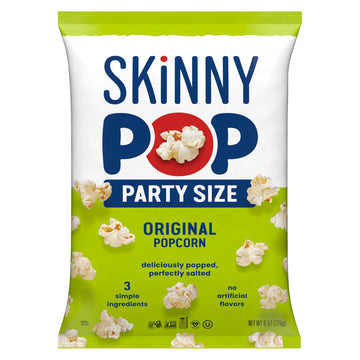 SkinnyPop Popcorn, Original, Whole Grain, Dairy-Free Snack, 8oz Family Size Bag