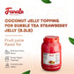 New Fanale Coconut Jelly Topping Nata De Coco For Boba Tea | Ice Cream | Yogurt | Smoothie | Milk Tea | Desserts (Strawberry, 8.