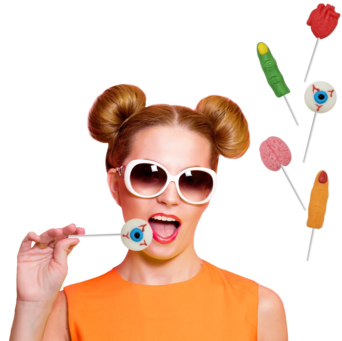 Fruidles Halloween Missing Body Parts Lollipops, Fun And Festive Holiday Snacking (144-Pack)