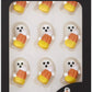 Wilton Food Items Royal Icing Decor Cndy, Ghost With Candy Corn