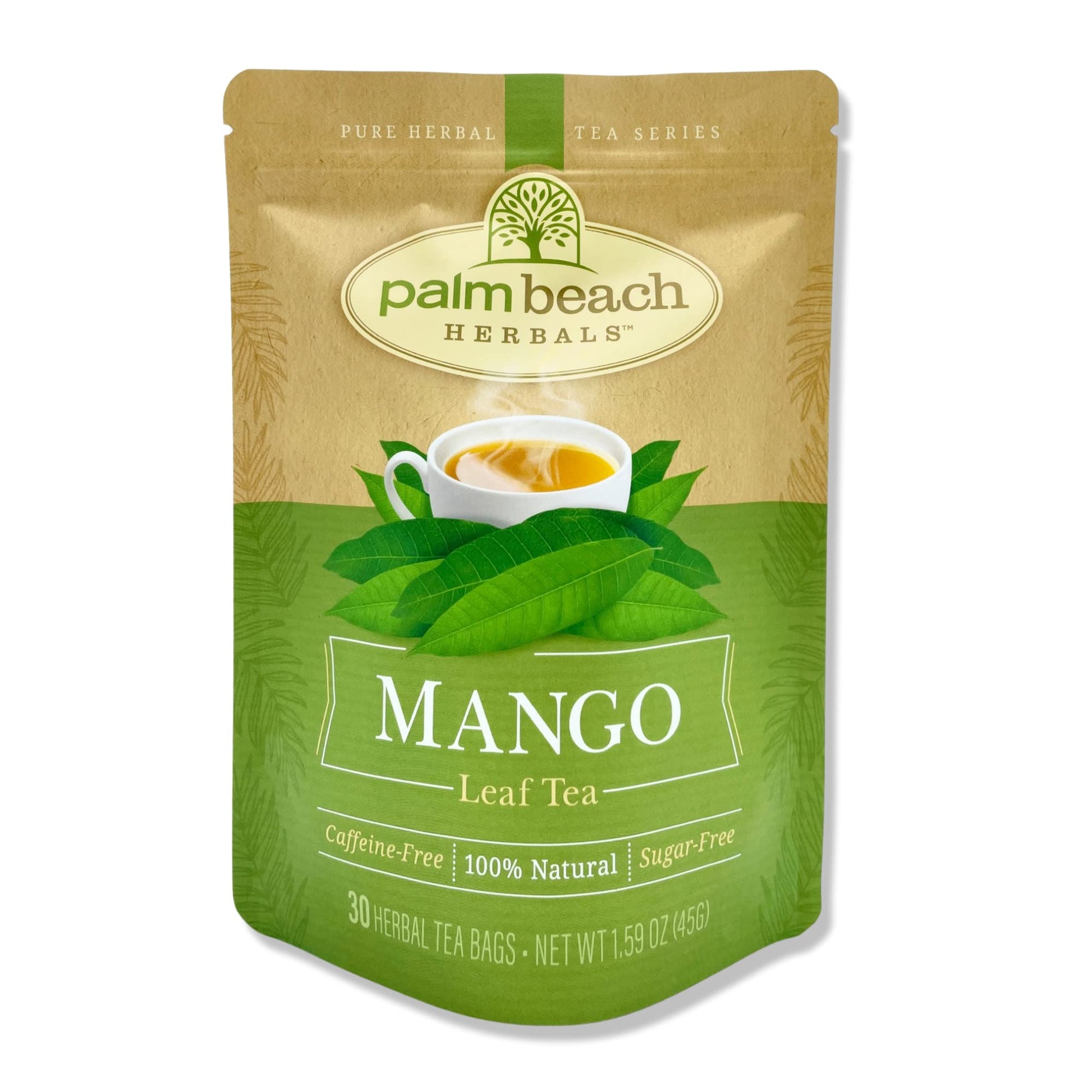 Palm Beach Medicinal Herbs Mango Leaf Tea - Herbal Tea - 30 Count