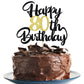 Klionjor 80Th Happy Birthday Cake Topper Happy Birthday Cake Decoration 80Th Birthday Party Decoration Gift Plugin (80)