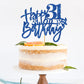 Roadsea Happy 31St Birthday Cake Topper - Girl Boy 31 Years Old Birthday Cake Supplies - 31St Birthday Party Decorations - Blue