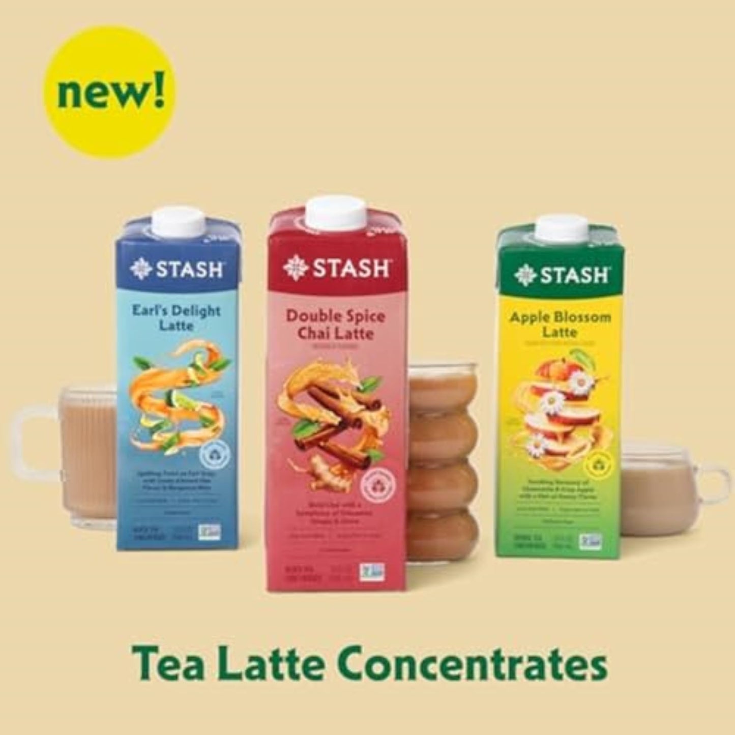 Stash Apple Blossom Latte Concentrate - Dairy-Free Caffeinated Beverage - 32 Fl Oz