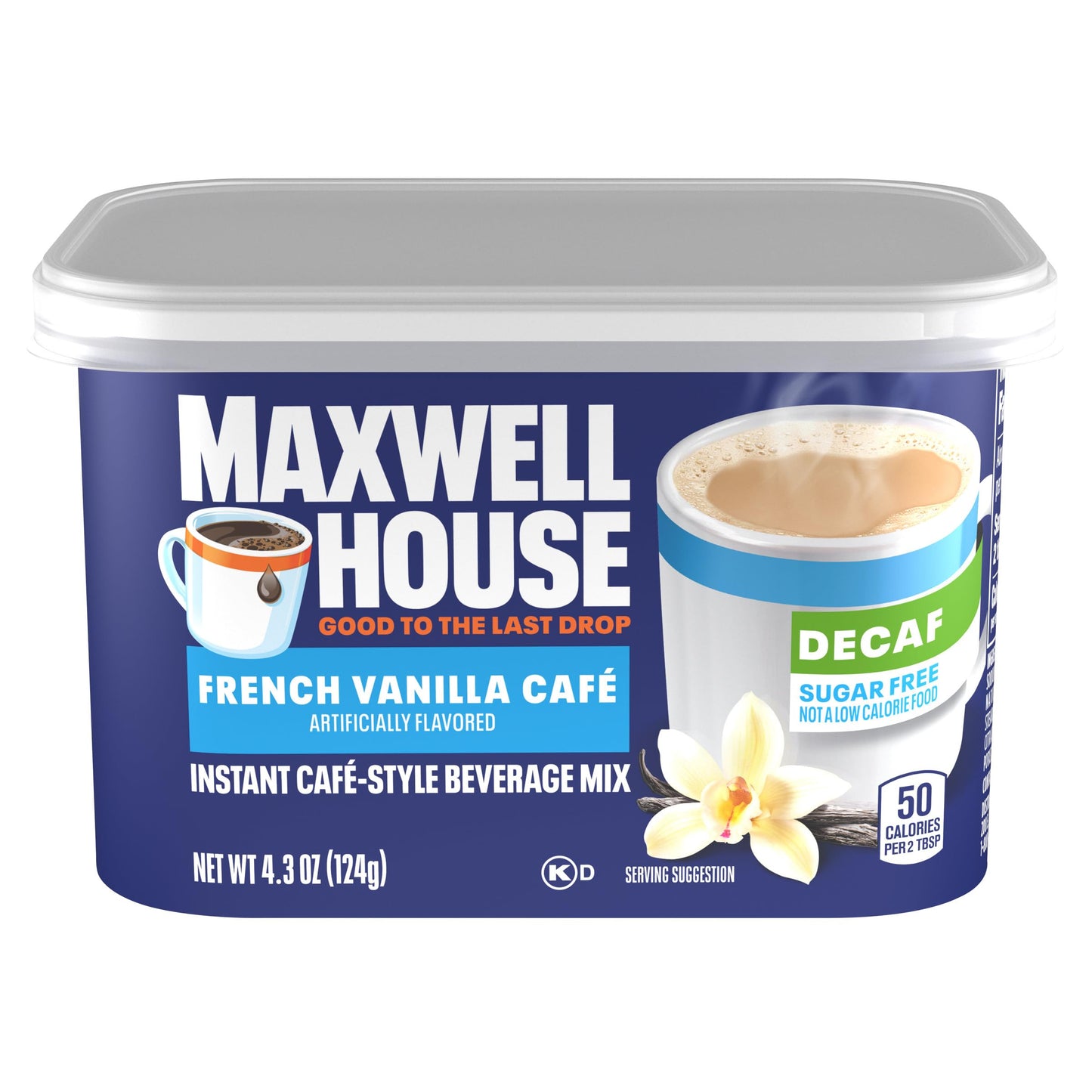 Maxwell House Sugar-Free Decaf Instant Coffee Beverage Mix, 4.3 oz Canister