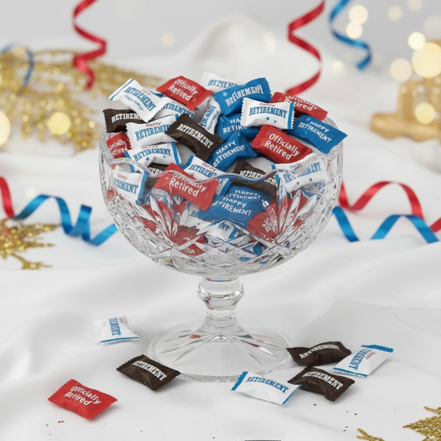 216ct Happy Retirement Mints Buttermints - Individually Wrapped Candy - Retirement Party Favors for Guests - Soft Dinner Mints f
