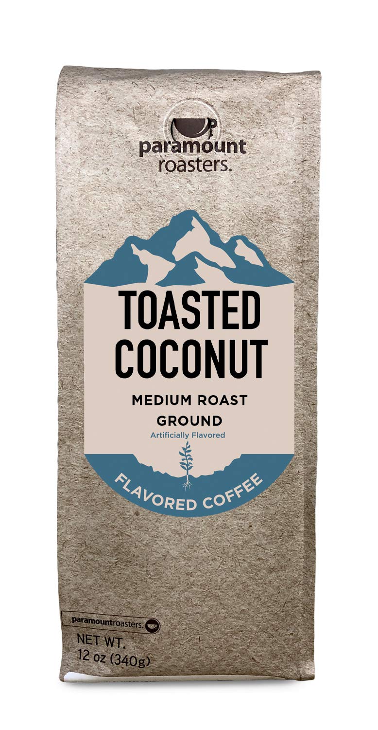 Paramount Roasters Toasted Coconut Ground Coffee, Medium Roast, 12 Ounce Package