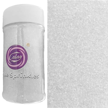 Sentovac White Sanding Sugar for Baking Edible Sparkling Sugar Sprinkles Coarse Sugar Crystals for Baking Topping Cake Cookie Cu