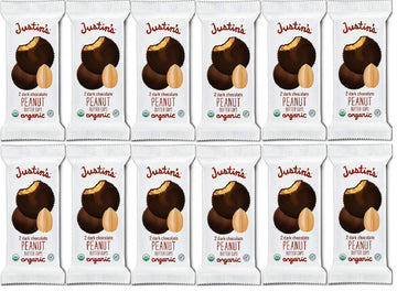 Justin'S Dark Chocolate Peanut Butter Cups , 1.4 Ounce (Pack Of 12)