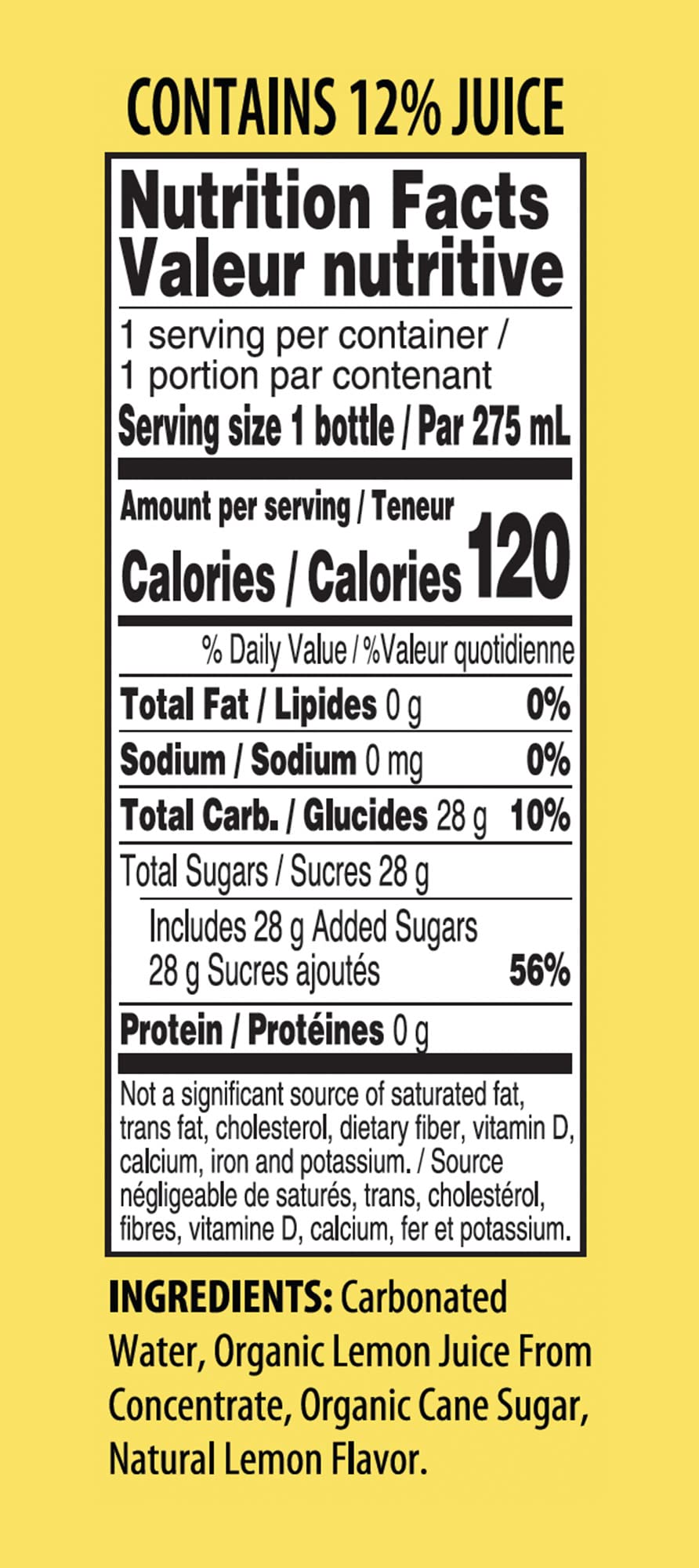 Tuscanini Organic Sparkling Lemonade, 9.3oz (6 Pack) - No Food Coloring, Product of Italy, Premium Glass Bottle